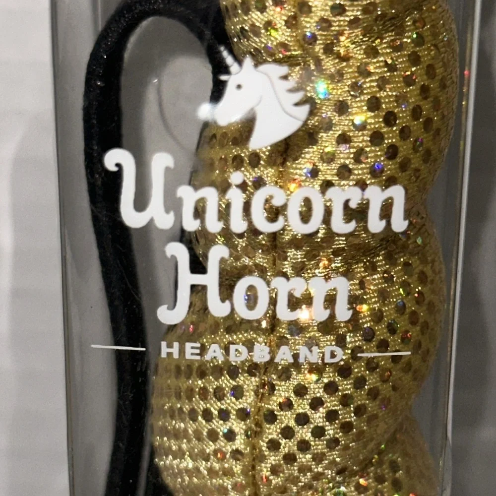 Unicorn Horn Headband - Brooklyn Owl - Gold Shiny Giant Size‎